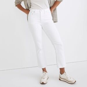 Madewell Cali Demi-Boot Jeans in Pure White | Size 26